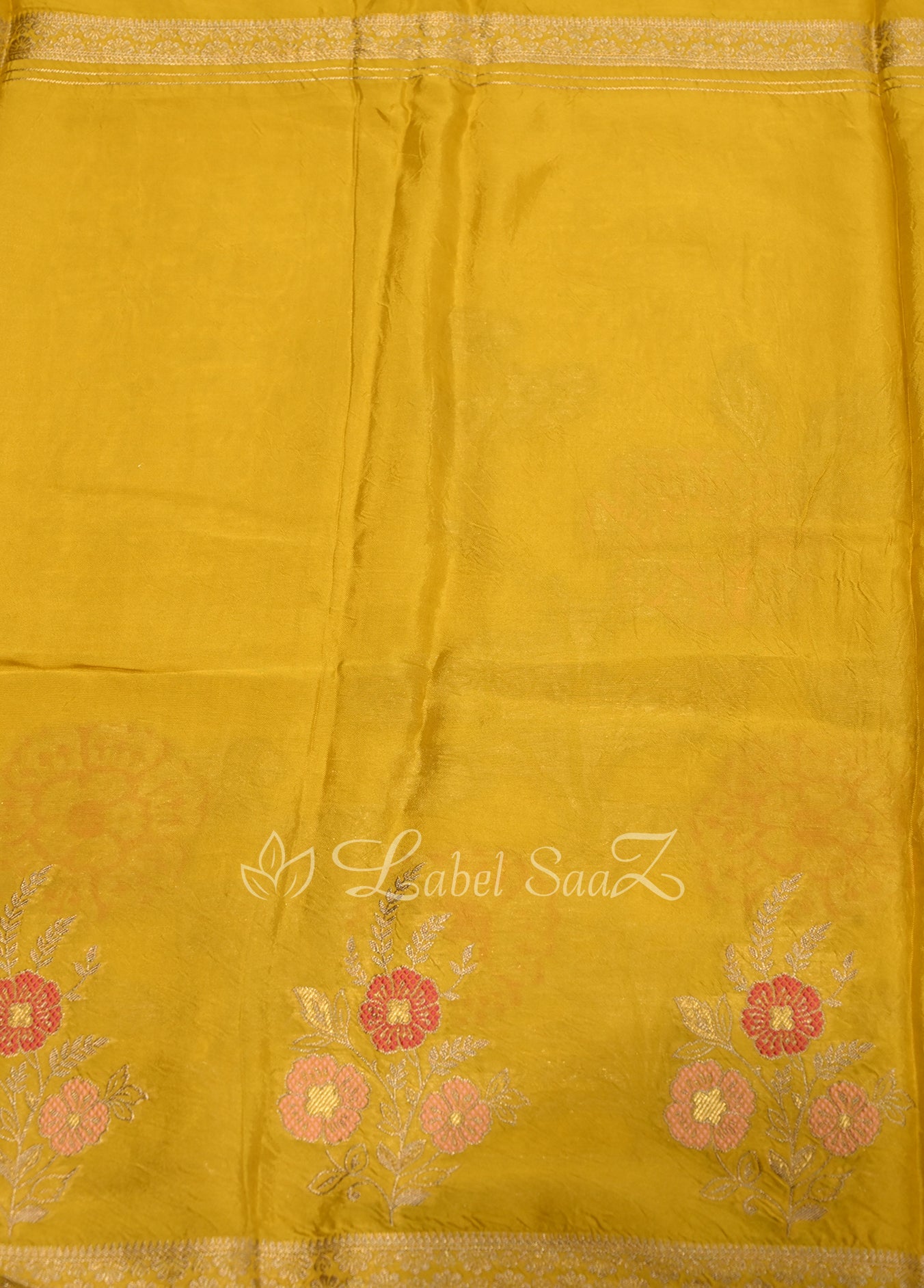 Mustard Yellow Unstitched Salwar Suit 