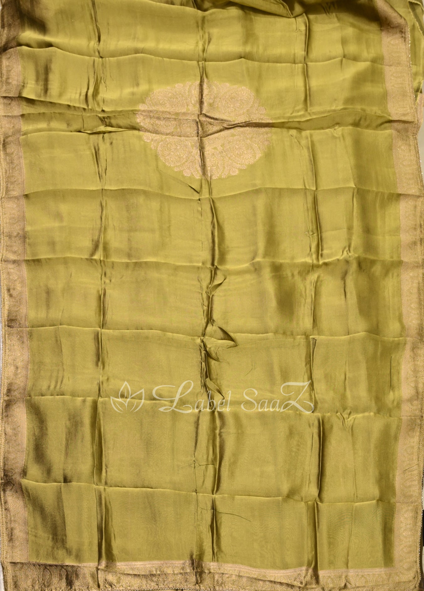 Mehendi Green  Banarasi Unstitched Salwar Suit