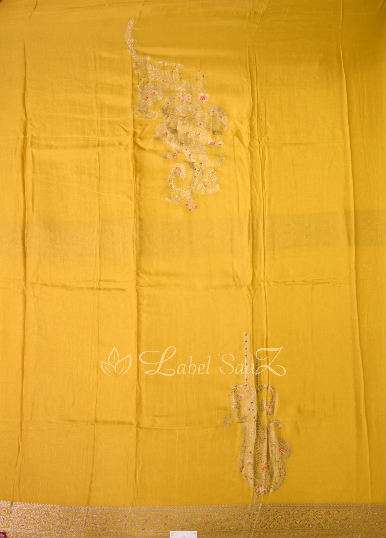 Mustard Yellow Unstitched Salwar Suit 