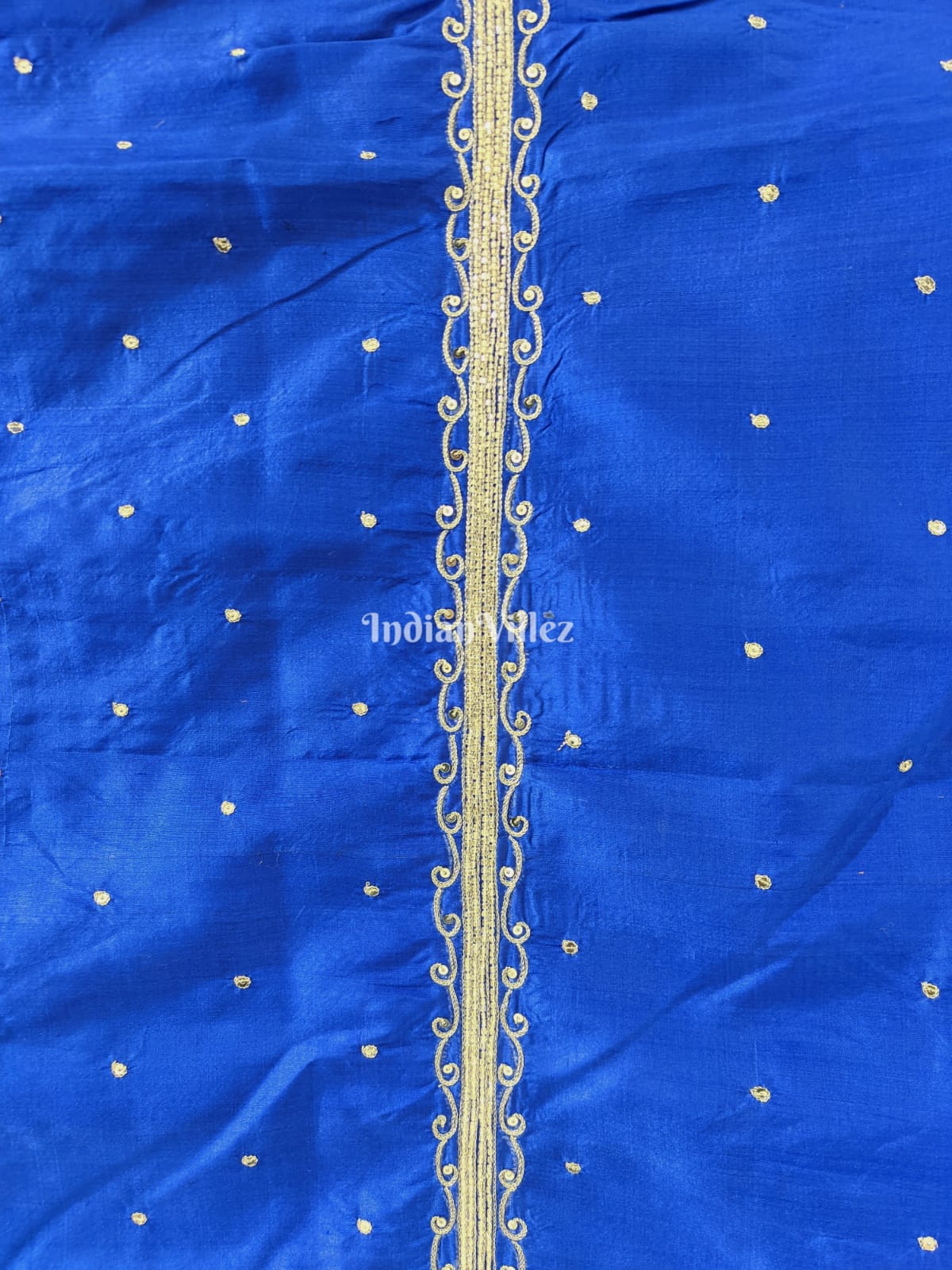 Blue Zardosi Sambalpuri Ikat Silk Saree