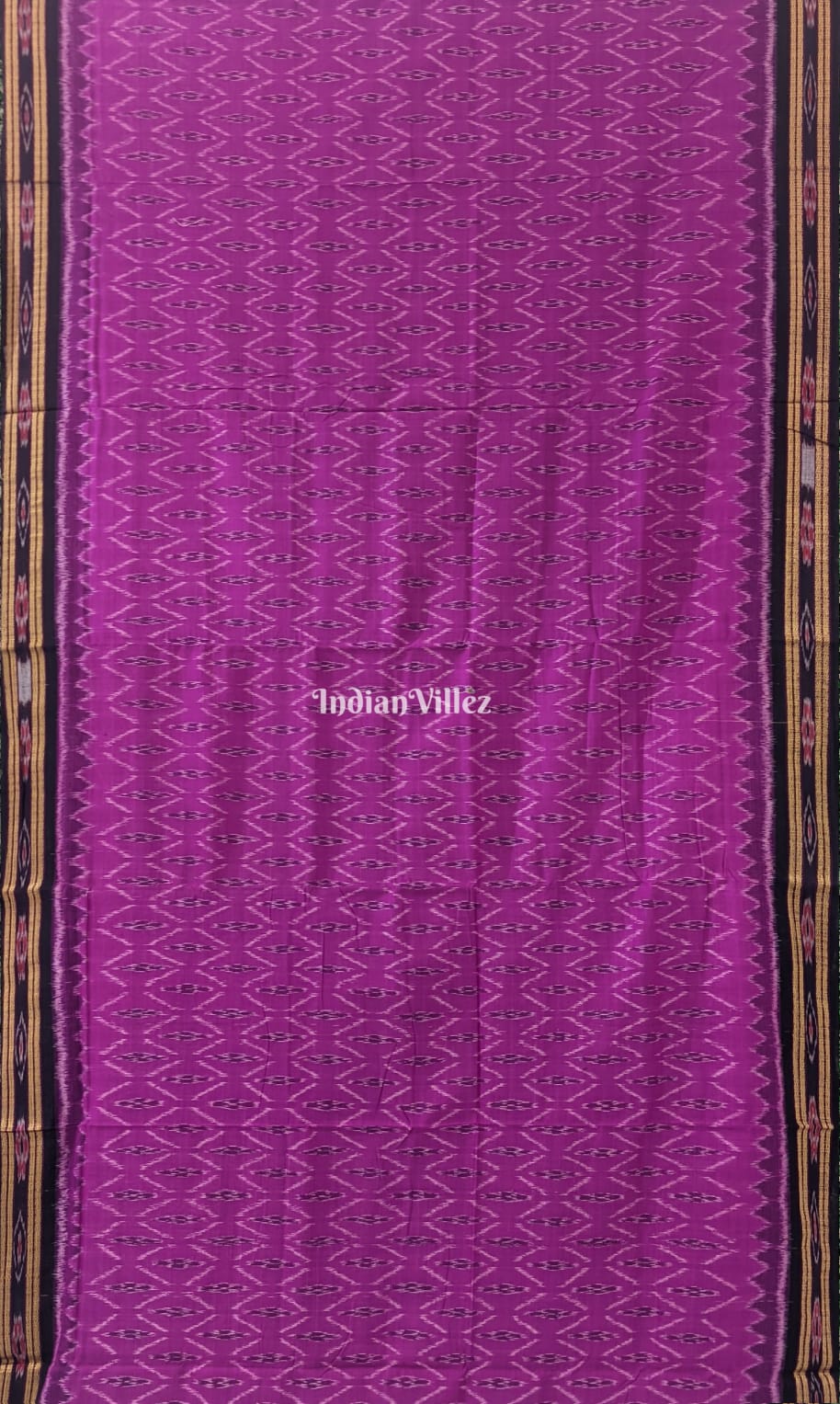 Purple Black Mayur Chandrika Maniabandha Cotton Saree
