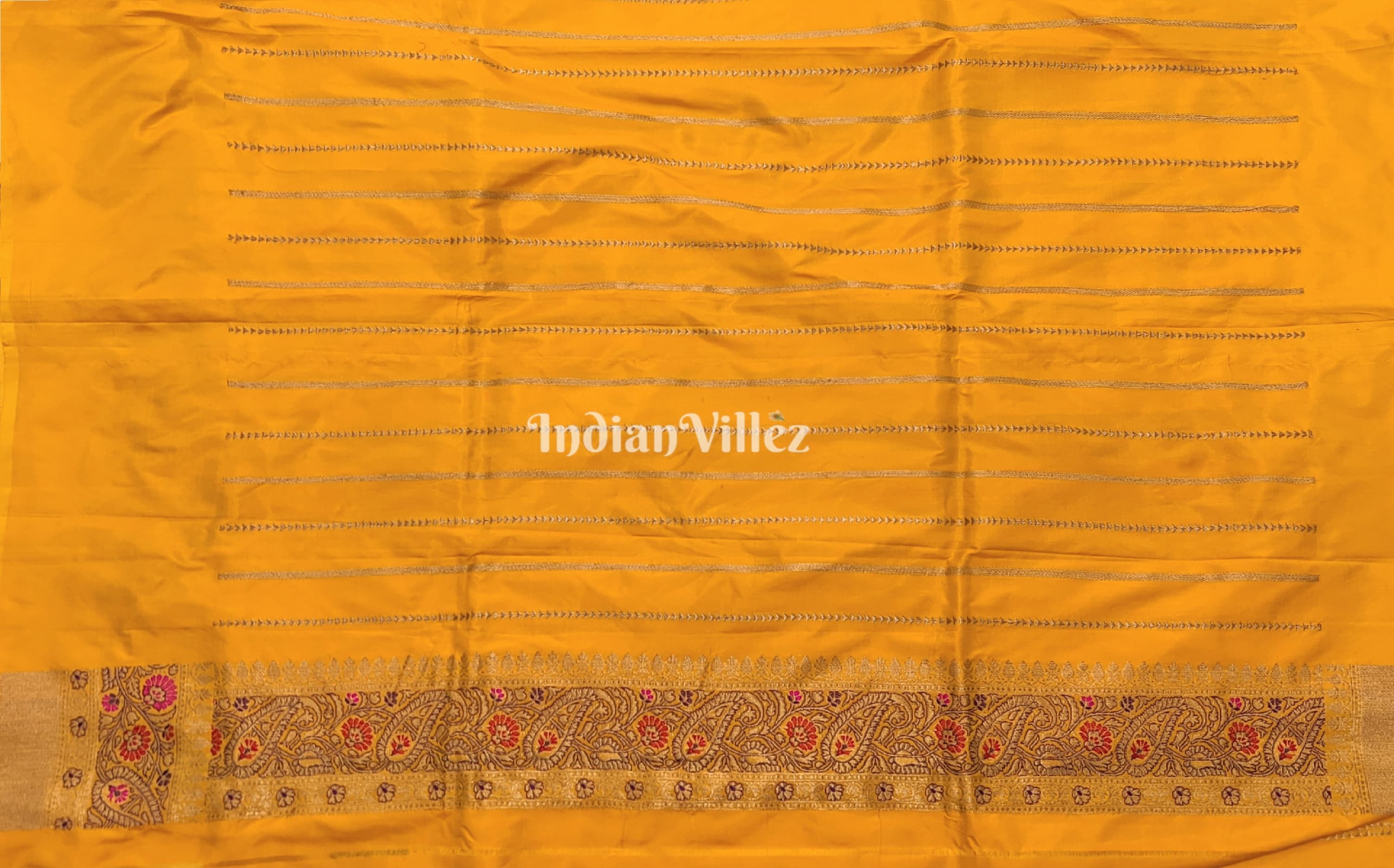 Yellow Designer Pure Banarasi Katan Silk Saree