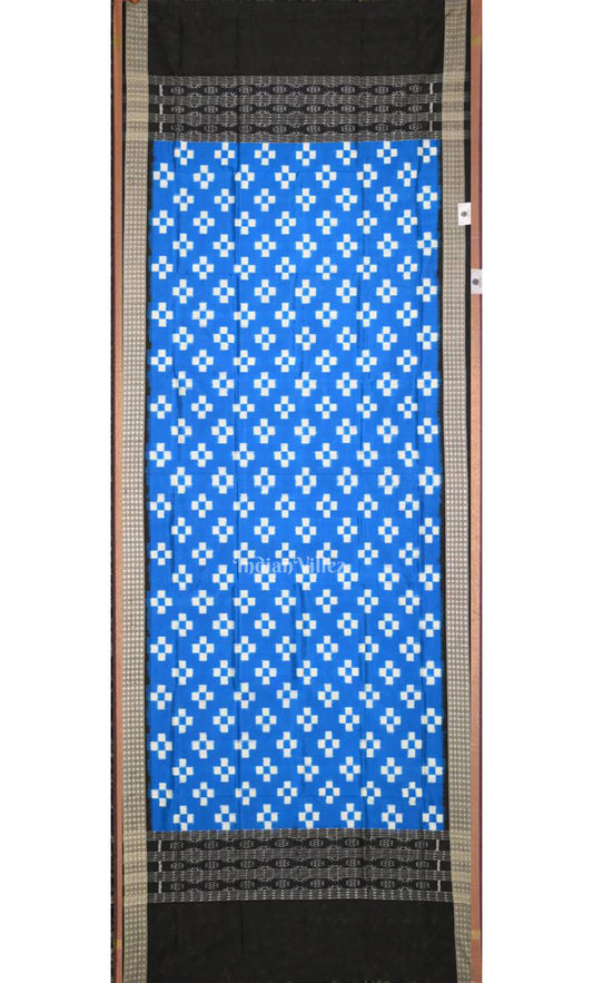 Blue White Pasapali Pure Sambalpuri Silk Dupatta