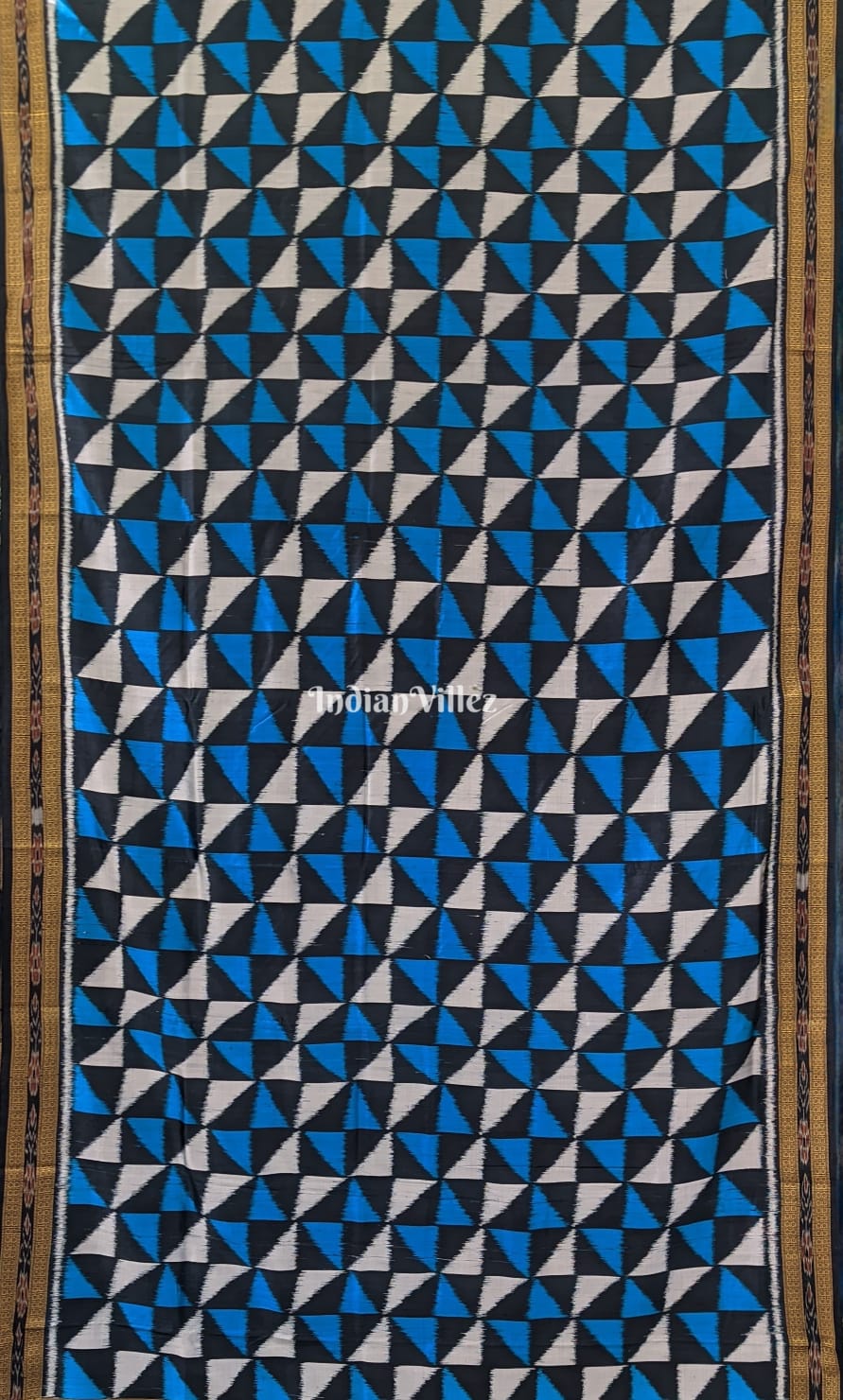 opper Sulphate Black/Steel Gray Khandua Silk Saree