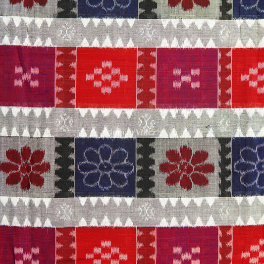 Multicolor Utkallaxmi Sambalpuri Ikat Cotton Fabric