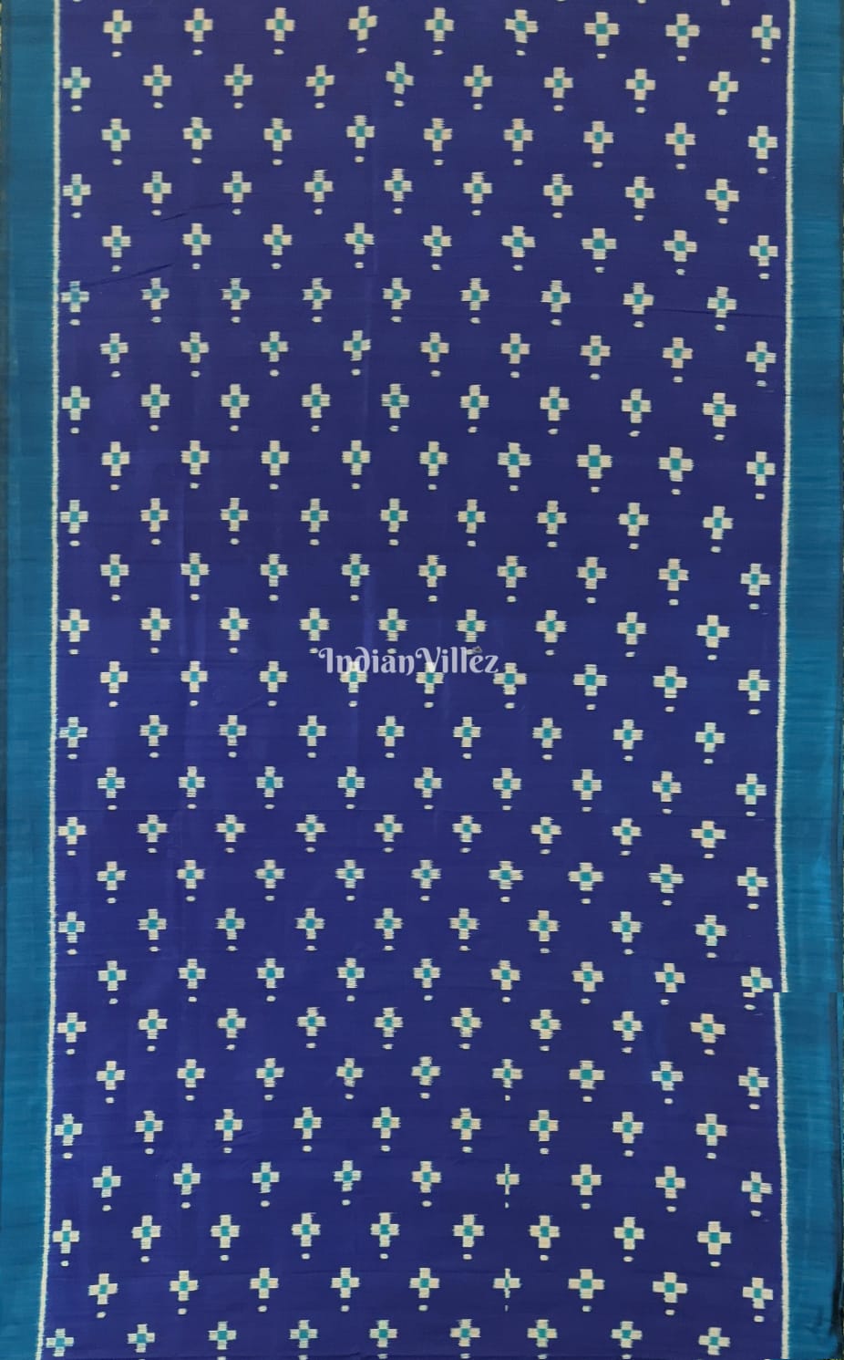 Navy Blue Paspali Odisha Ikat Contemporary Silk Saree