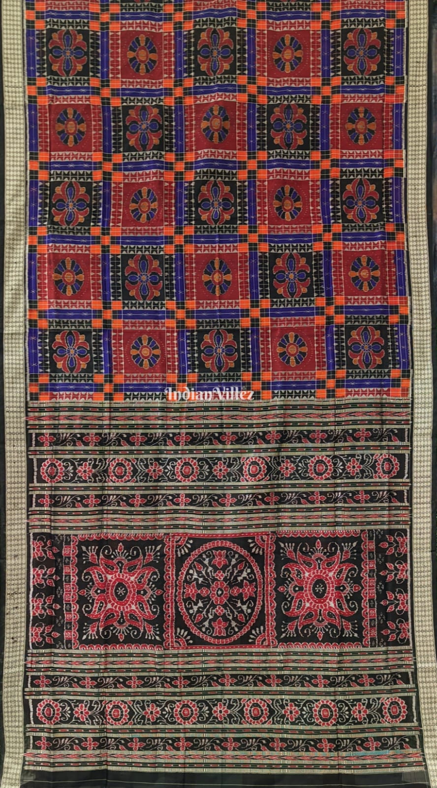 Multicolor Odisha Ikat Pure Sambalpuri Silk Saree