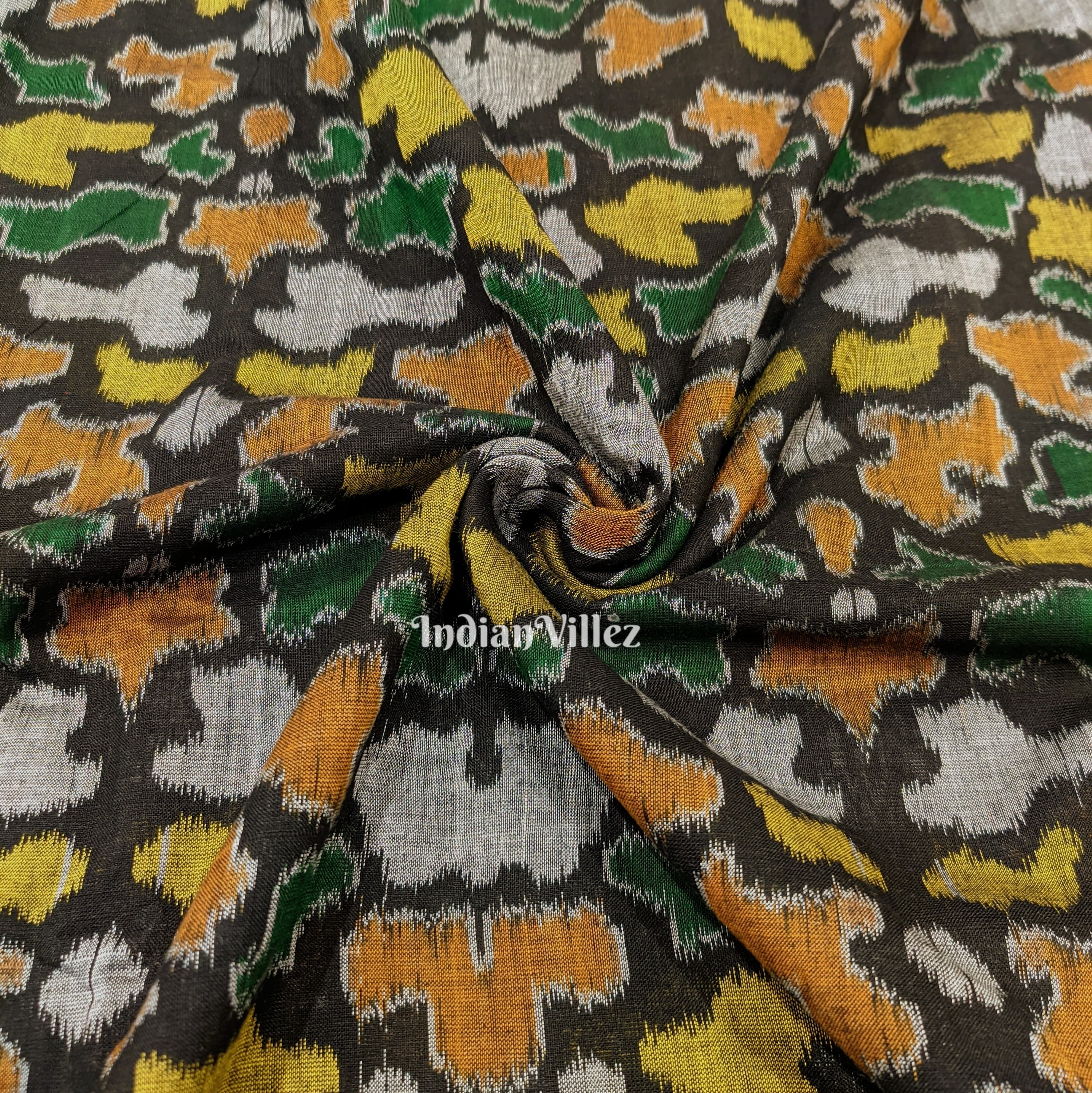 Multicolor Odisha Ikat Sambalpuri Cotton Fabric