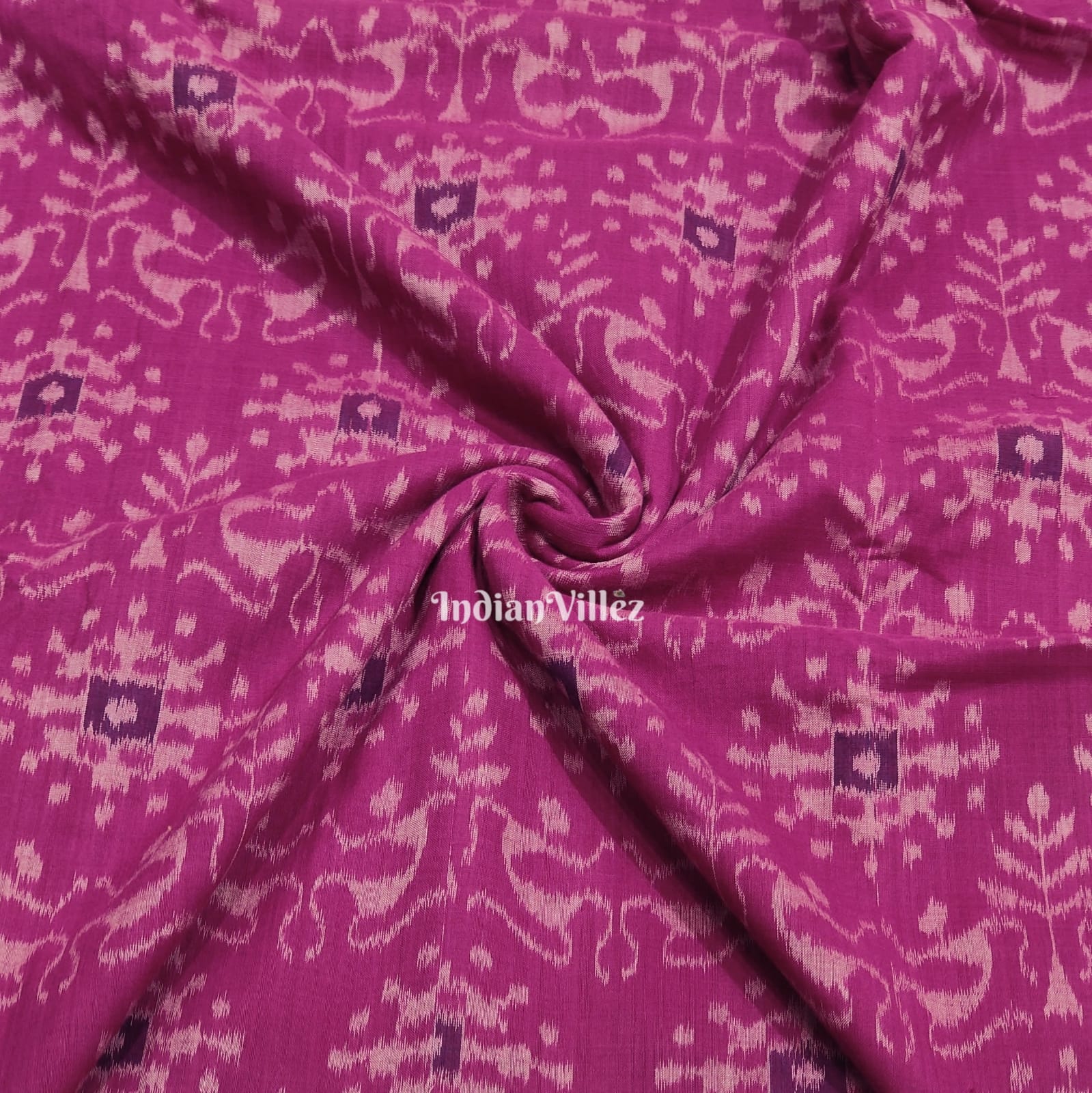 Purple Tribal Odisha Ikat Sambalpuri Cotton Fabric