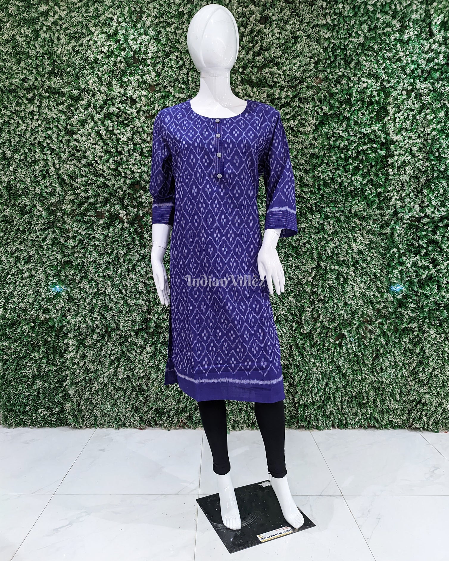 Purple Odisha Ikat Designer Cotton Kurti for Women