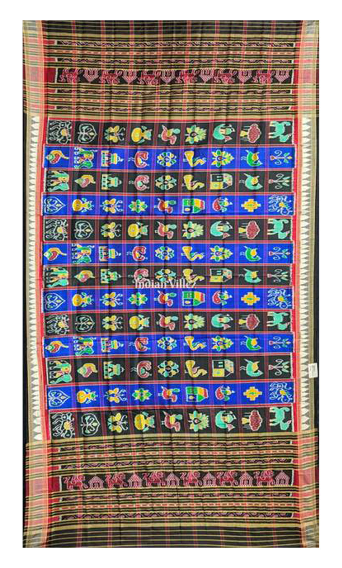 Blue Nabakothi Odisha Handloom Silk Dupatta