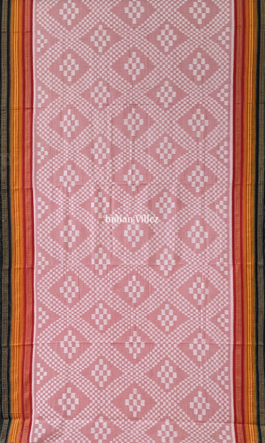 Pink Odisha Ikat Sambalpuri Pure Cotton Saree
