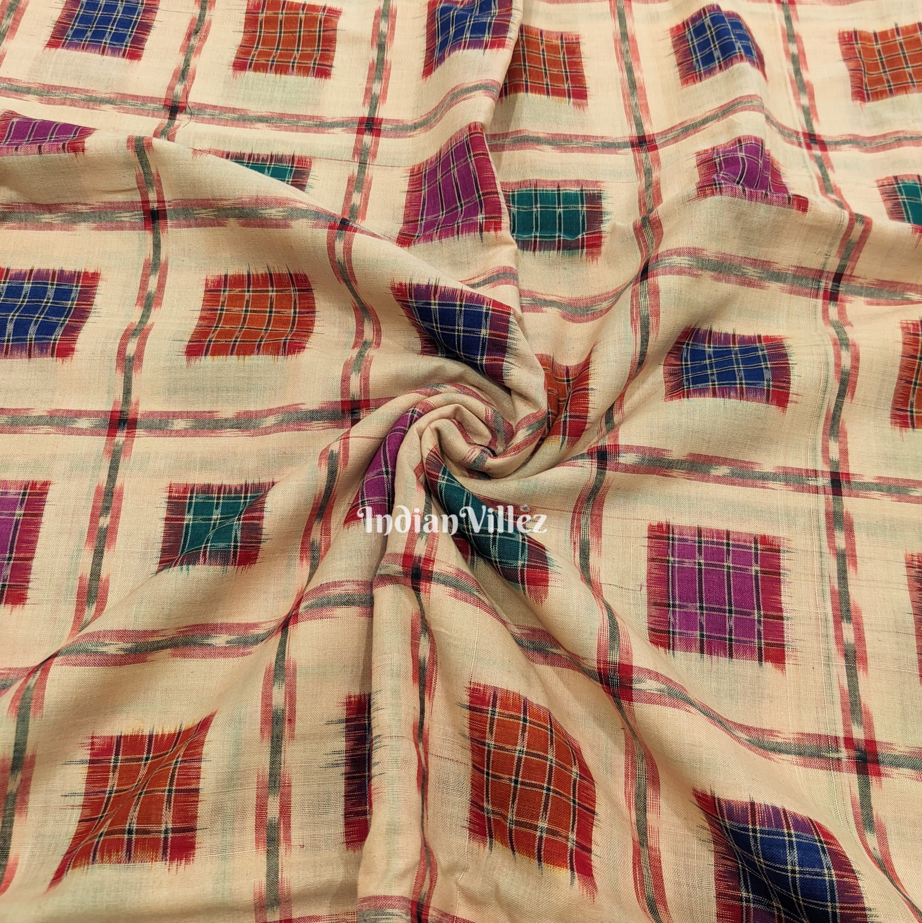 Ikkat cotton deals material online
