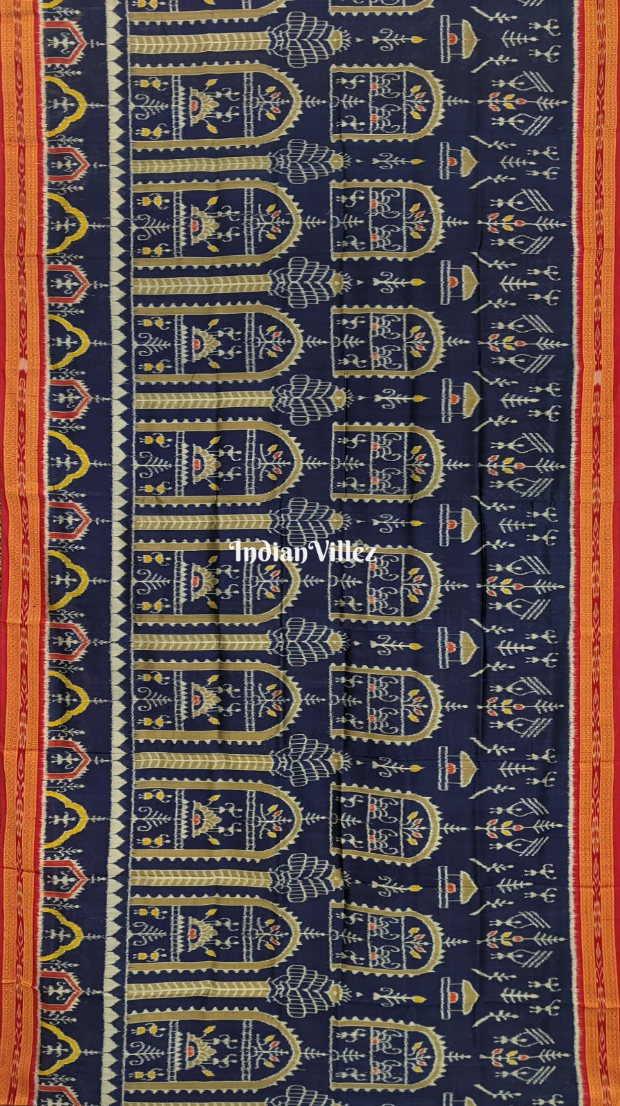 Blue Tribal Odisha Ikat Khandua Silk Saree
