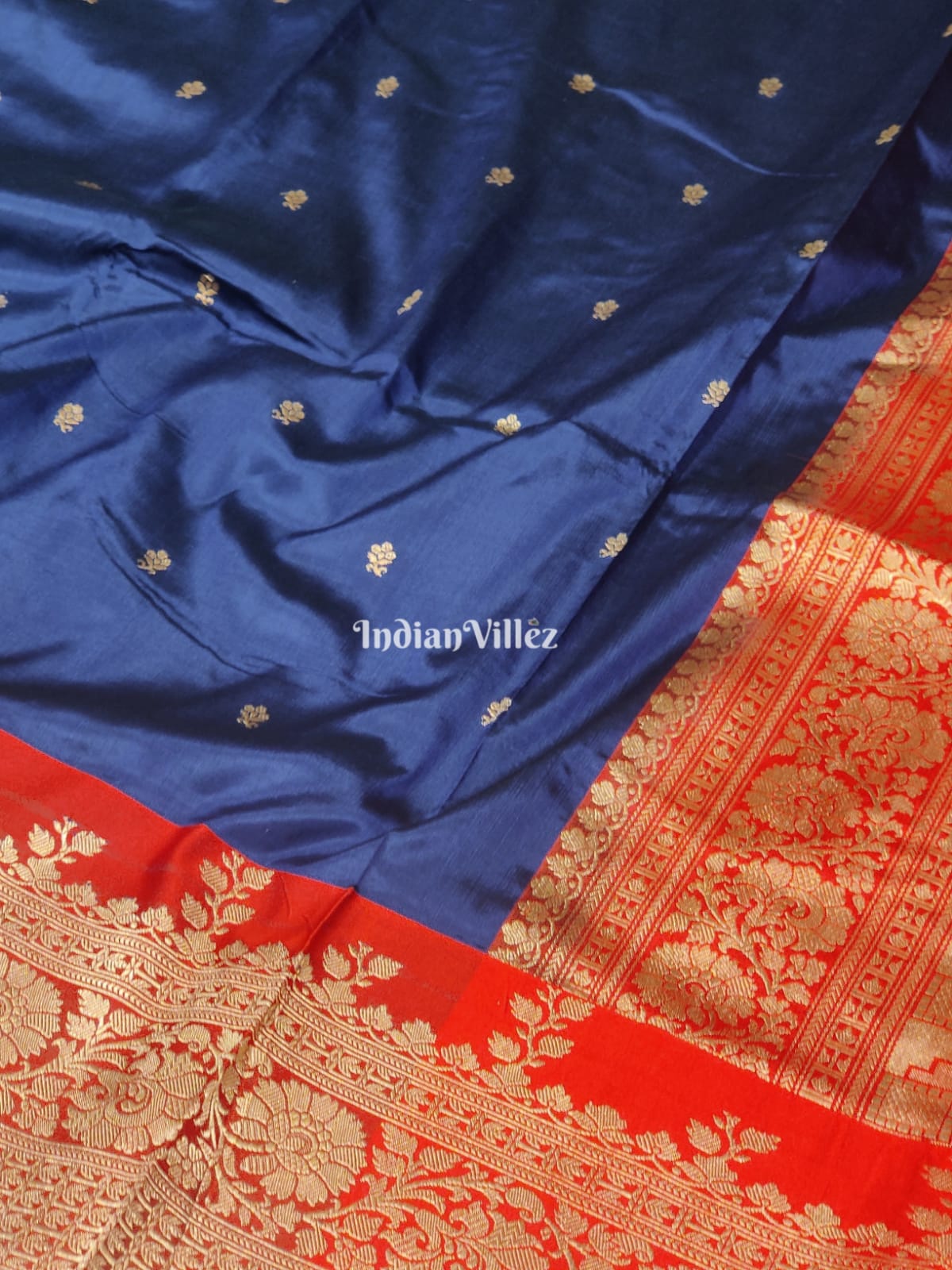 Blue Banarasi Katan Silk Saree( USA_V )