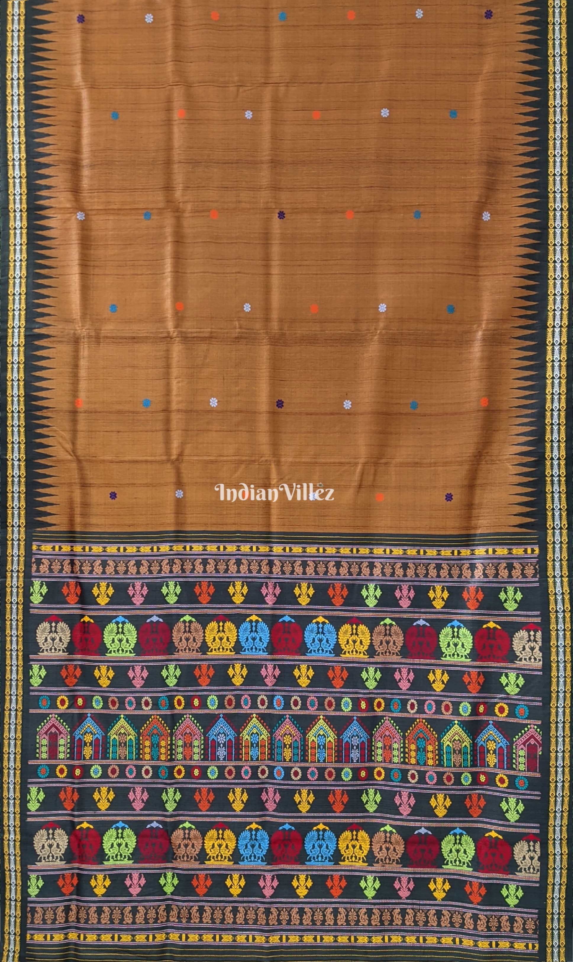 Golden Dolabedi Theme Gopalpur Tussar Silk Saree