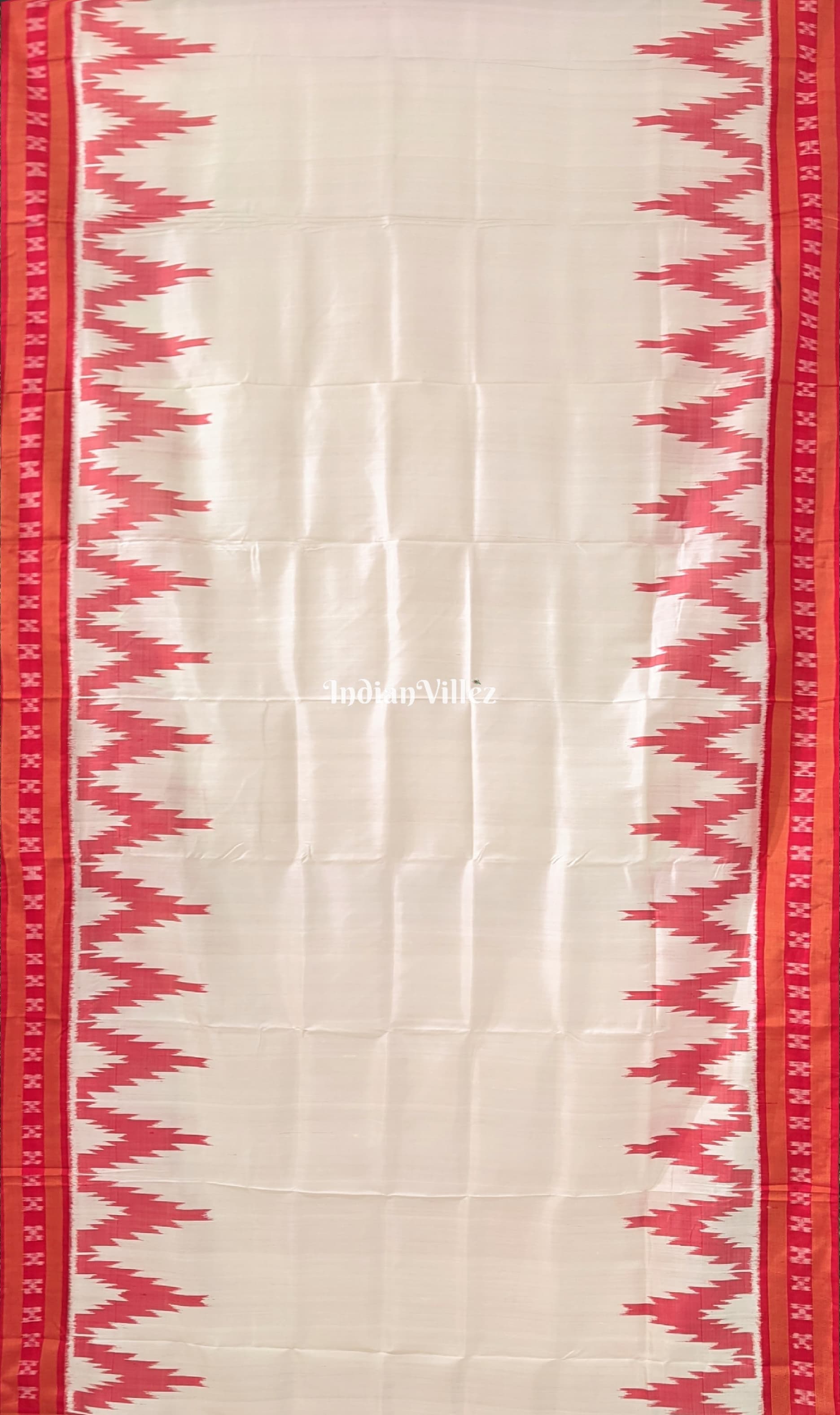 Black Red Odisha Ikat Kargil Kumbha Khandua Silk Saree