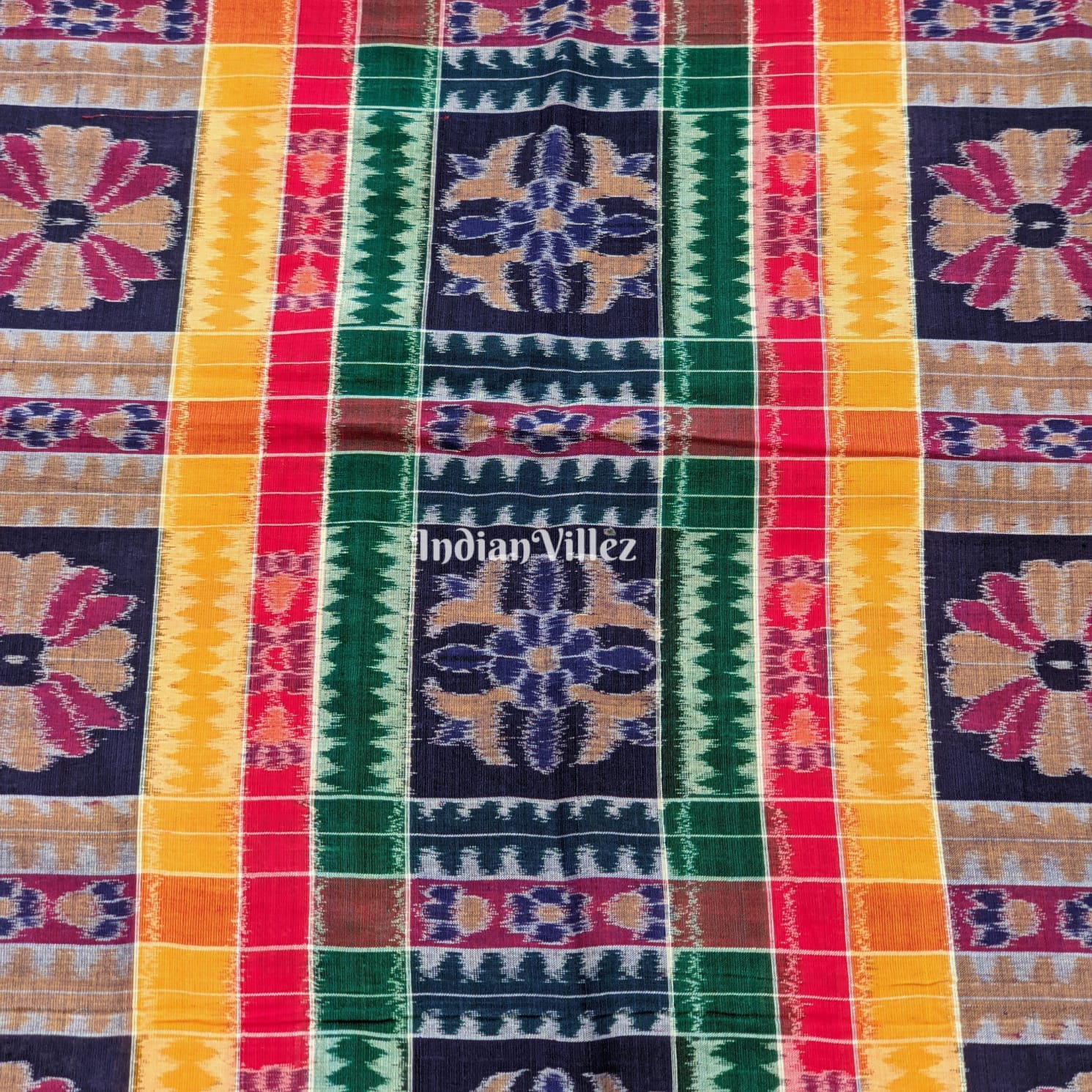Multicolored Utkal Laxmi Sambalpuri Cotton Fabric