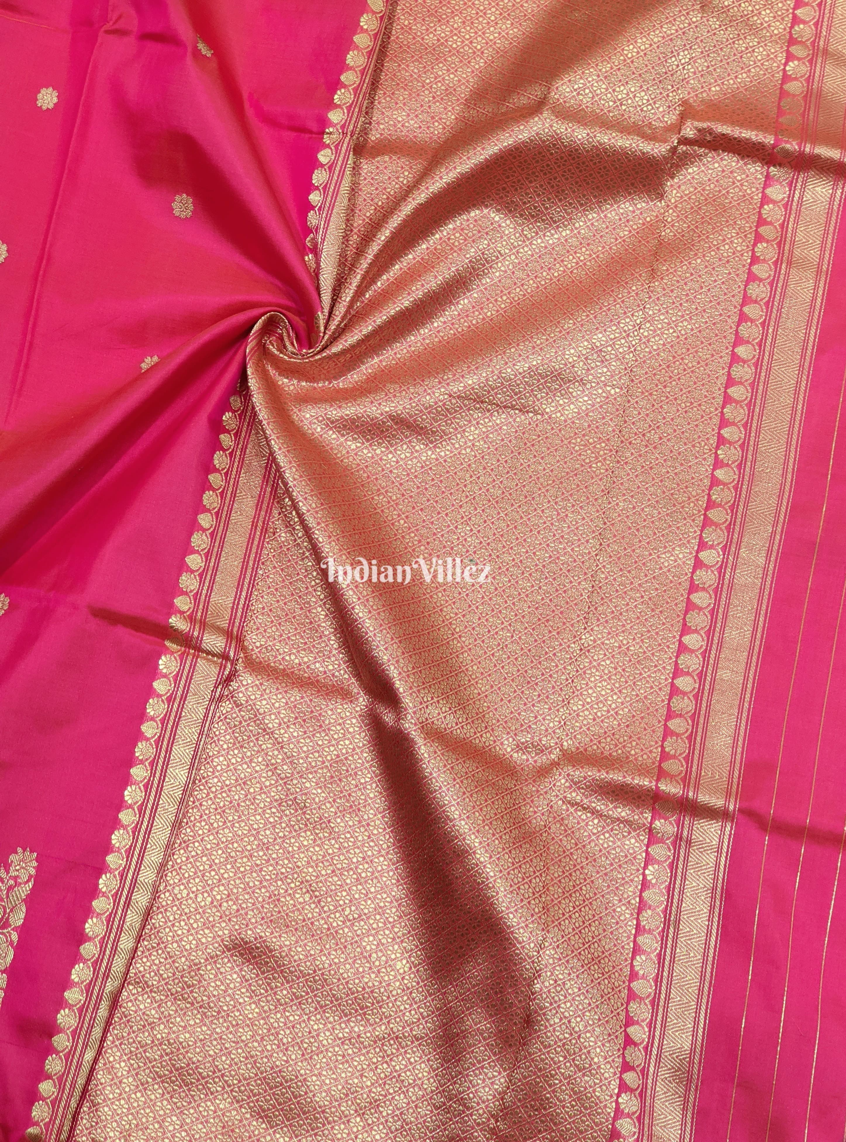 Pink Designer Pure Banarasi Katan Silk Saree