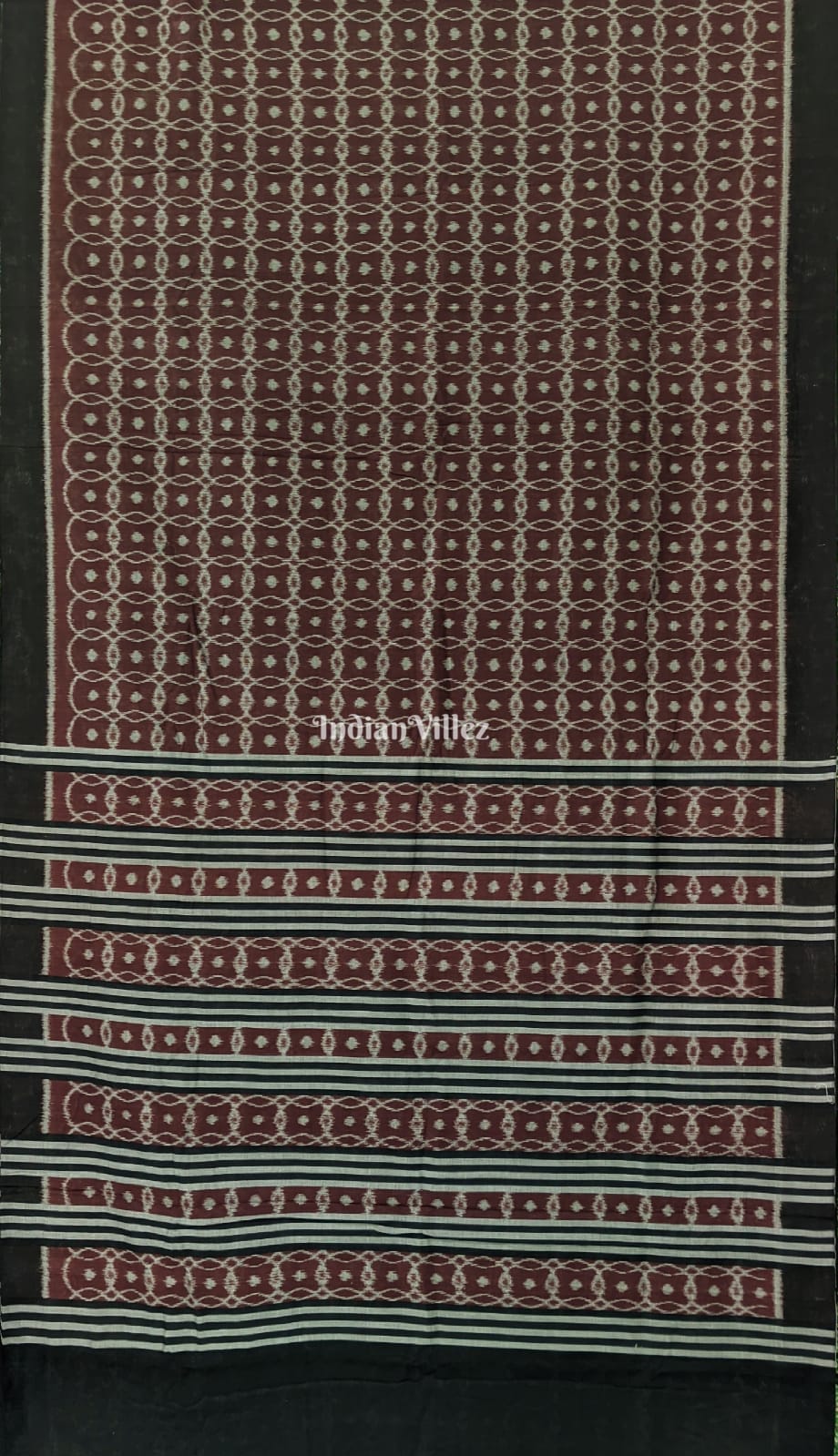 Syrup Brown Odisha Ikat Sambalpuri Pure Cotton Saree