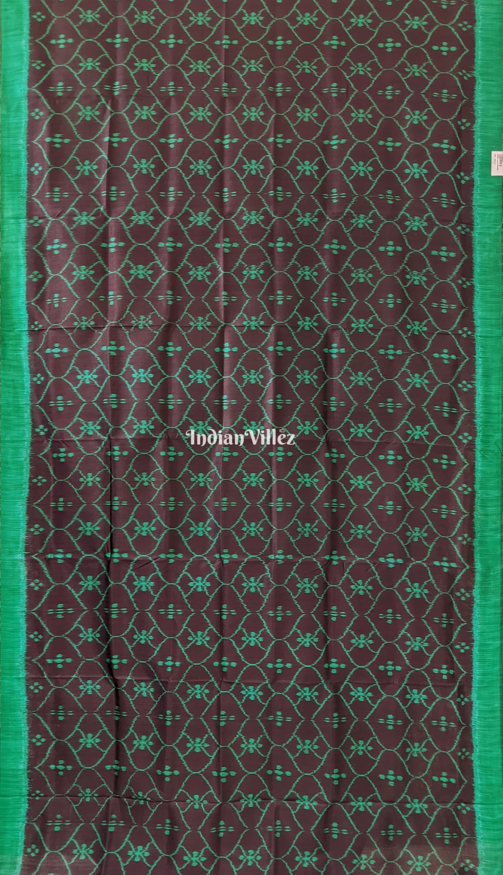 Dark Navy Blue Odisha Ikat Contemporary Silk Saree