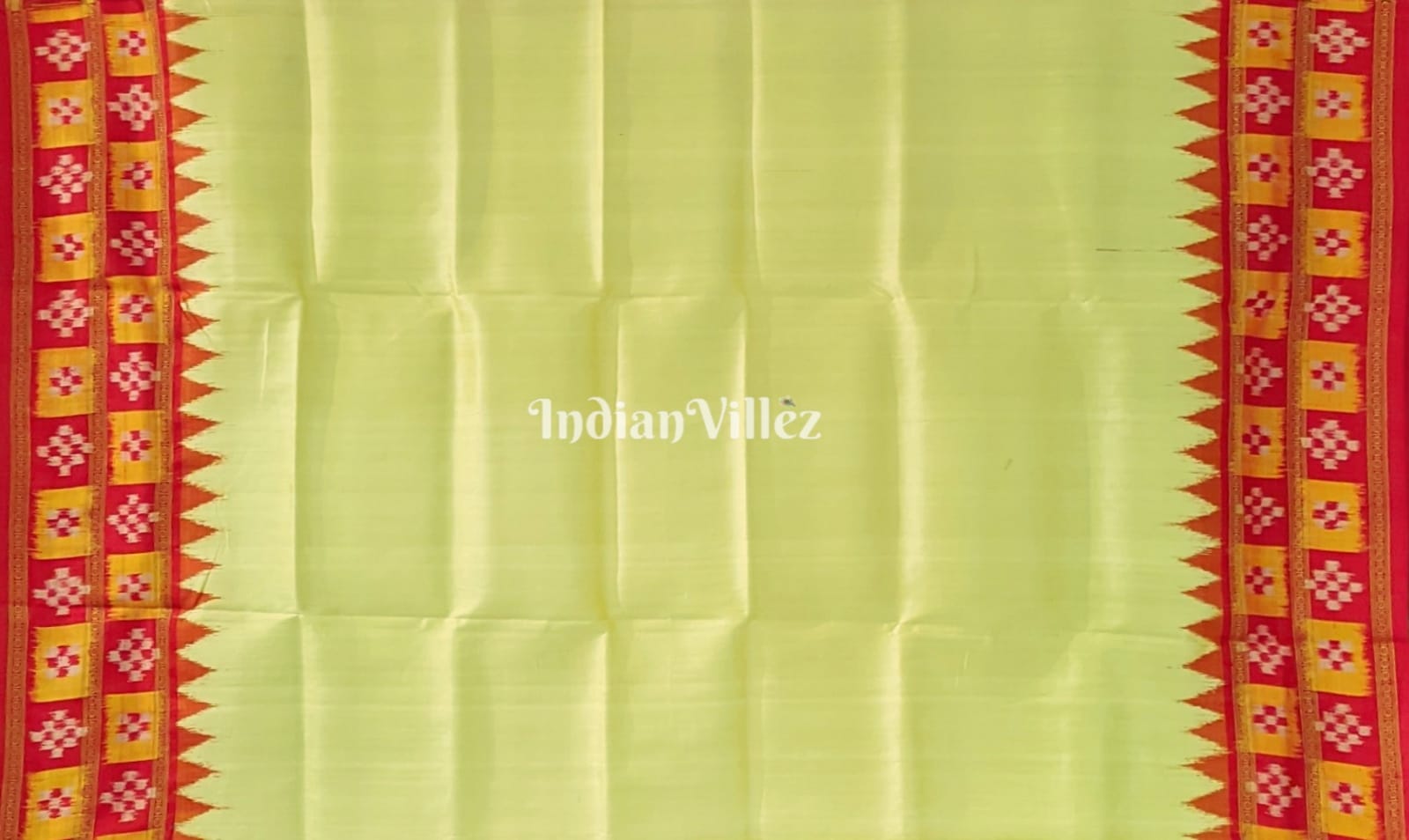 Cream Color Butta Design Khandua Silk Saree with Blouse Piece