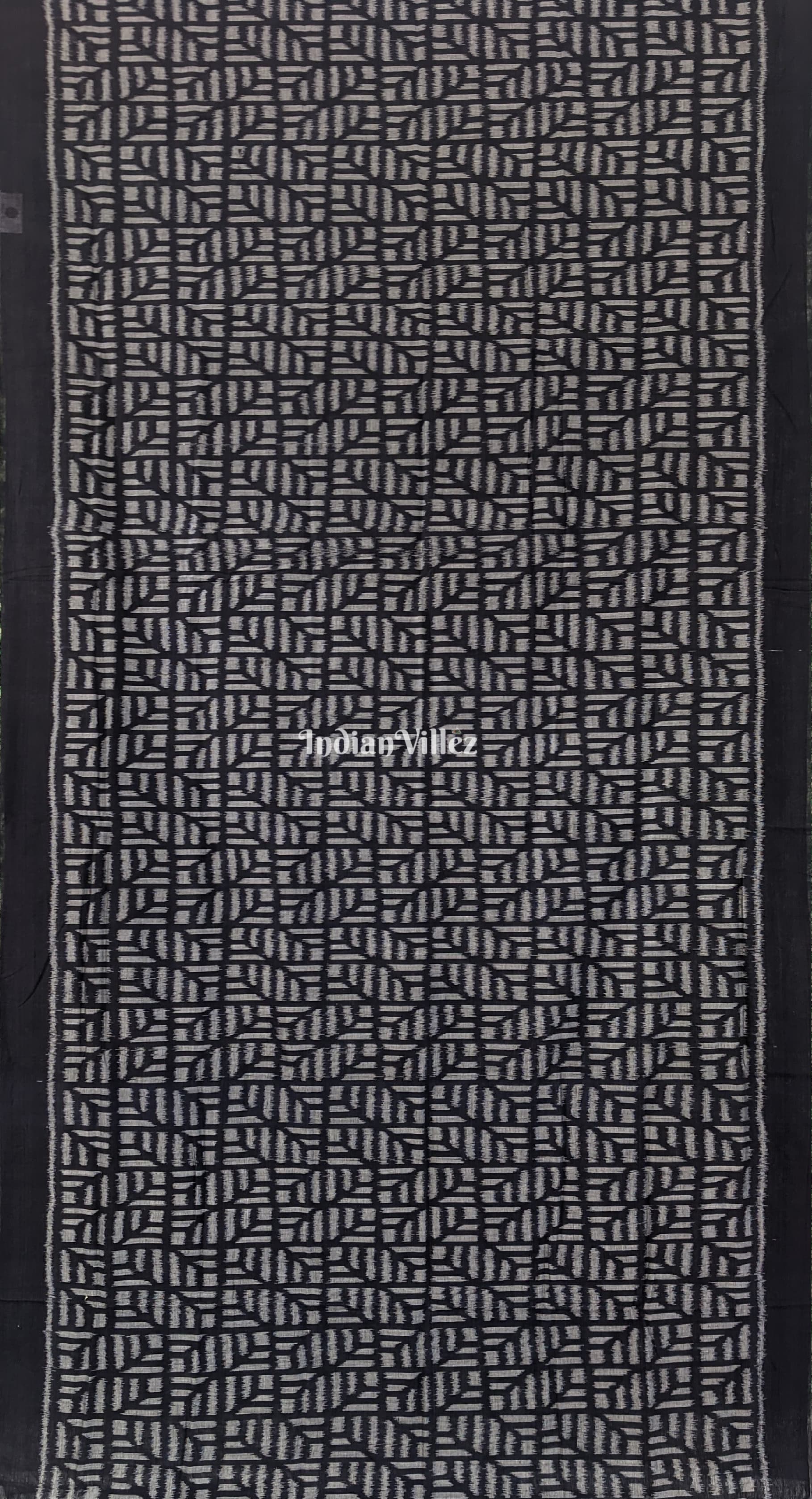 Black Odisha Ikat Sambalpuri Pure Cotton Saree