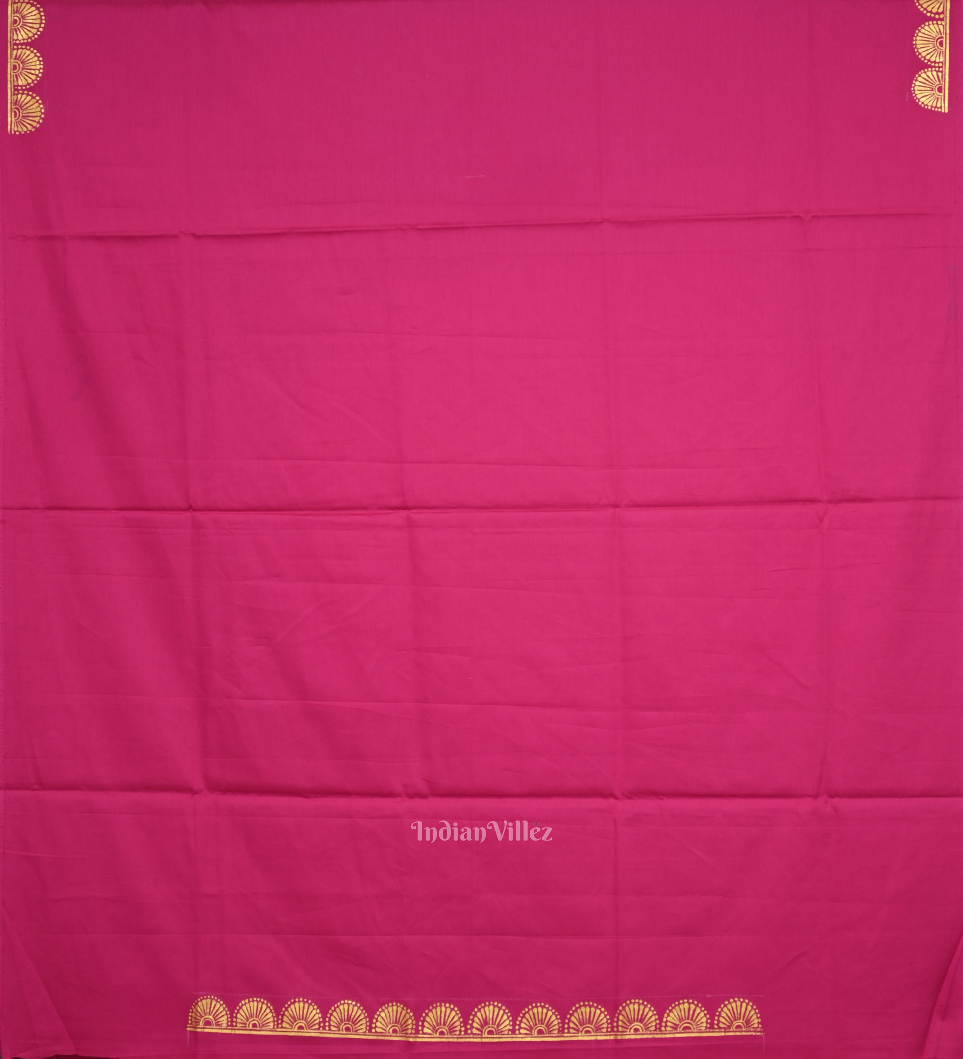 Rani Pink Nartaki Theme Hand-Painted Pattachitra Dress Material