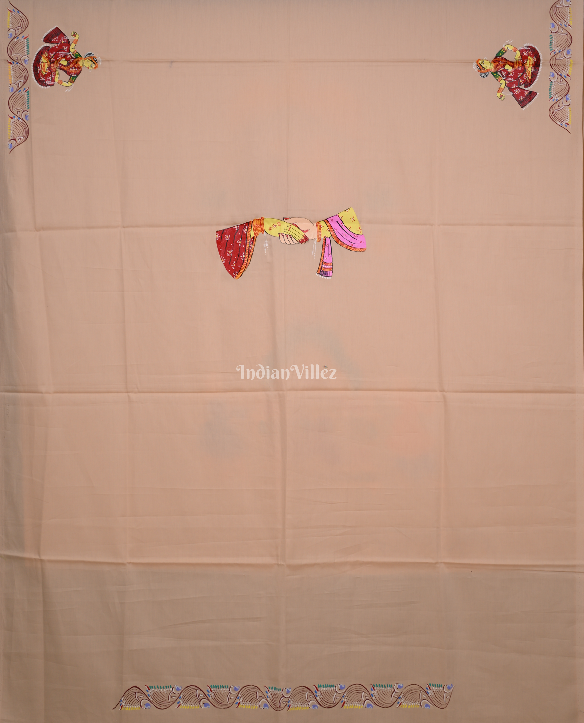 Beige Doli Barat Hand-Painted Pattachitra Kurti