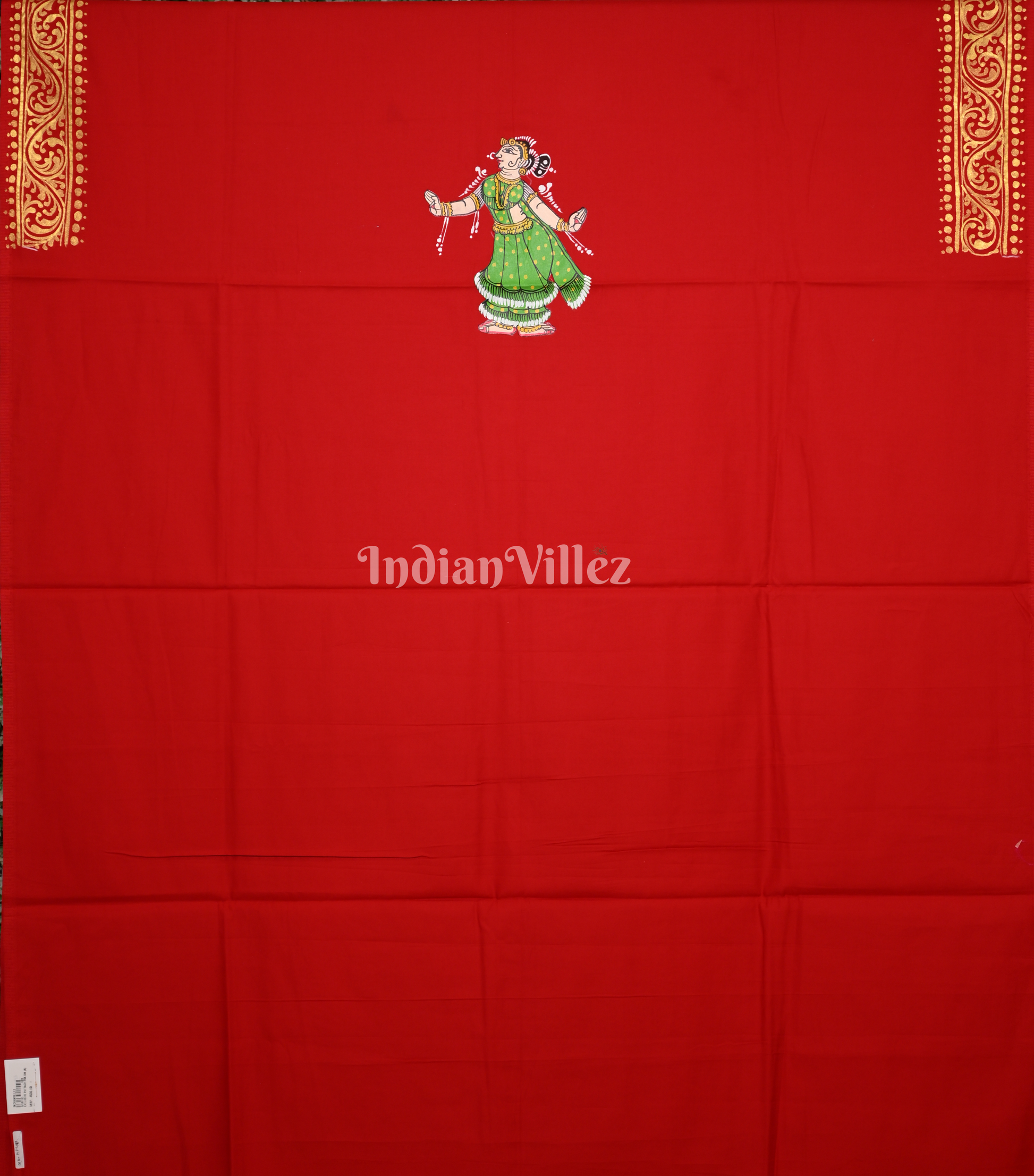 Red Doli Barat  Theme Hand-Painted Pattachitra Kurti