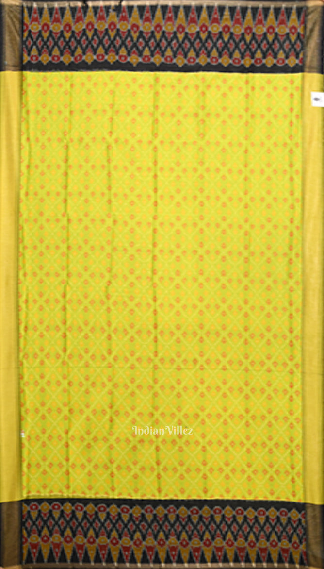 Mehendi Green Handwoven Pochampally Ikat silk Dupatta
