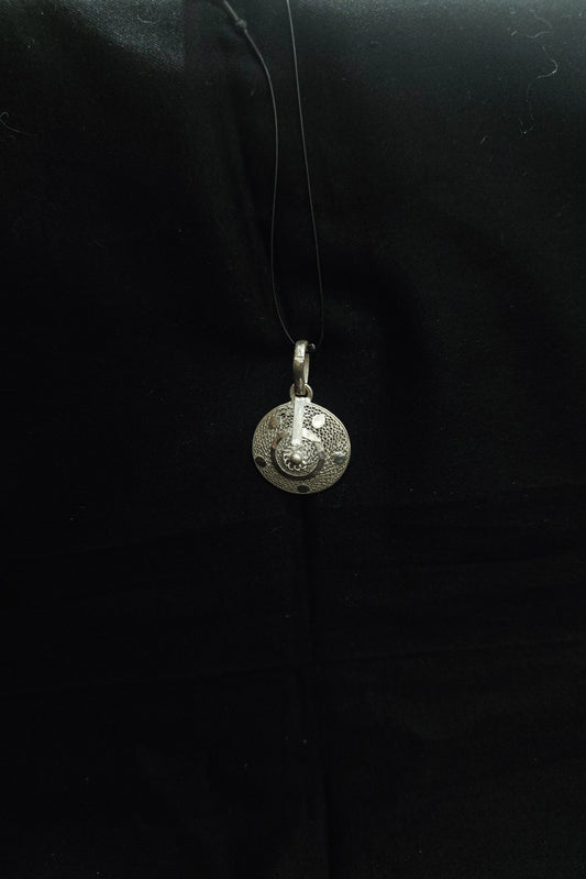 Round Shape Silver Filigree Pendant