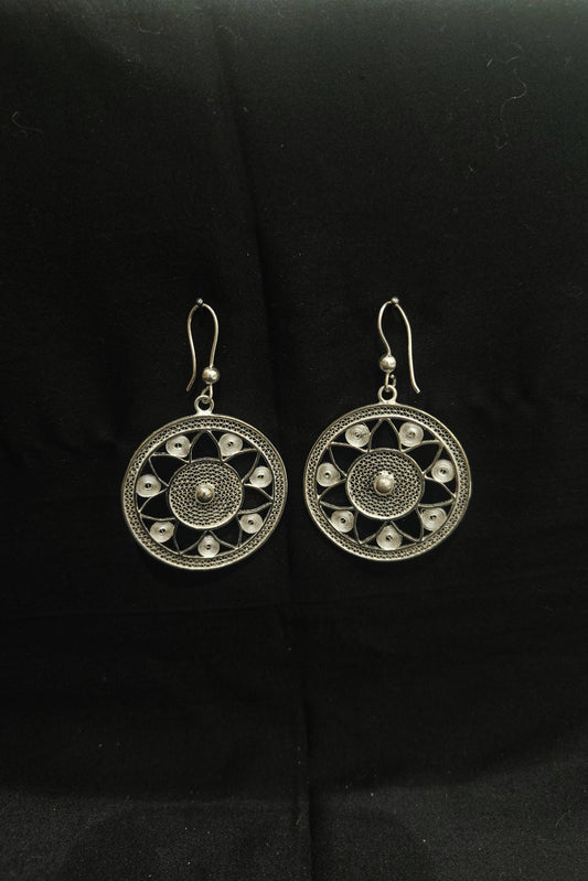 Chakra Hasli Silver Filigree  Earring Set