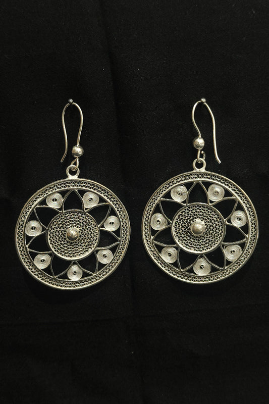 Chakra Hasli Silver Filigree  Earring Set