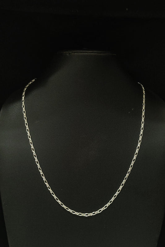  Cable Shape Silver Filigree Handmade Chain (Unisex)