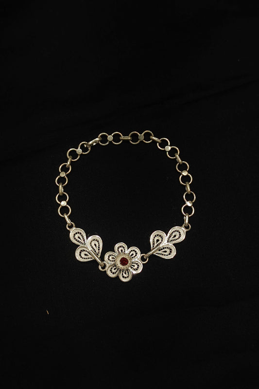 Silver Linings "Wild Flowers" Silver Filigree Handmade Bracelet