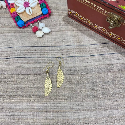 Leaf Shape Handcrafted Dokra Tribal Earring