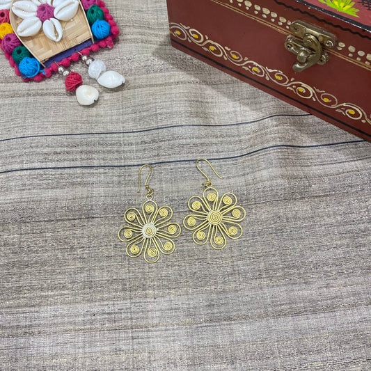 Star Design Handcrafted Dokra Tribal Earring