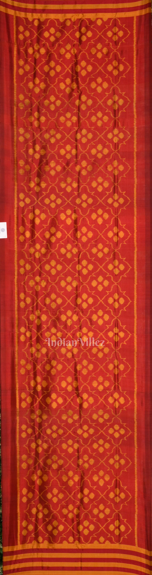 Dark Maroon Odisha Ikat Pure Sambalpuri Silk Stole