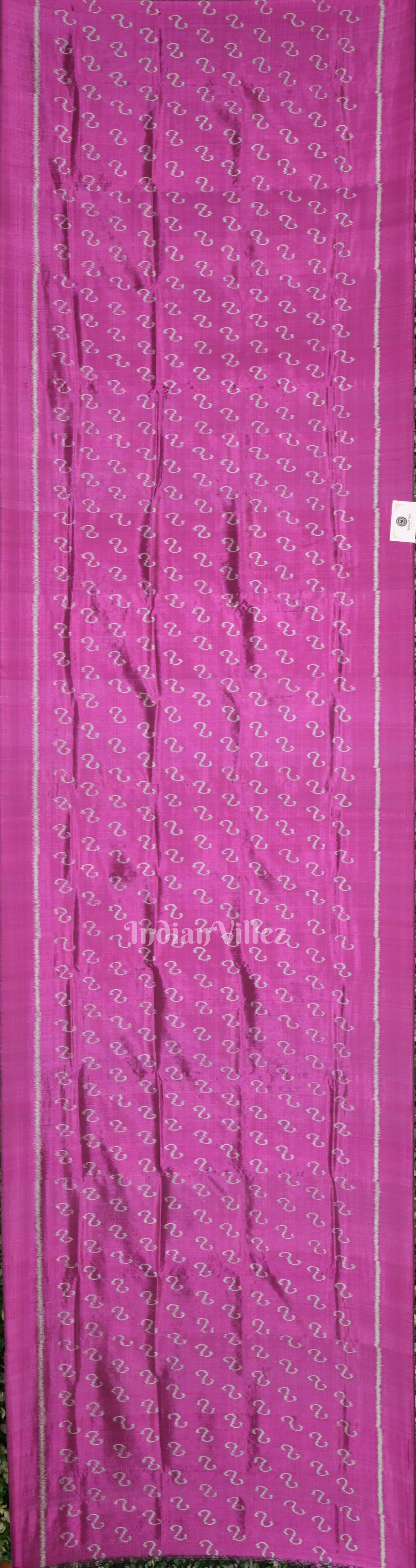 Magenta Pink Odisha Ikat Pure Sambalpuri Silk Stole