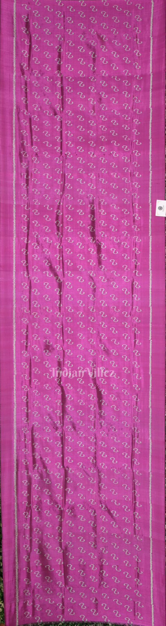 Magenta Pink Odisha Ikat Pure Sambalpuri Silk Stole