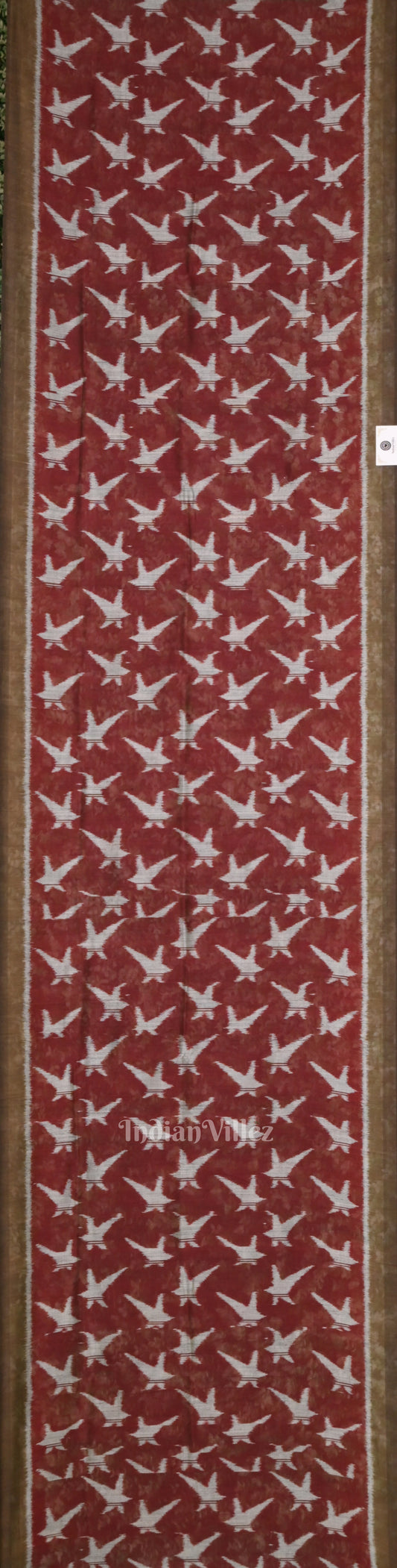 Maroon Odisha Ikat Pure Sambalpuri  Silk Stole