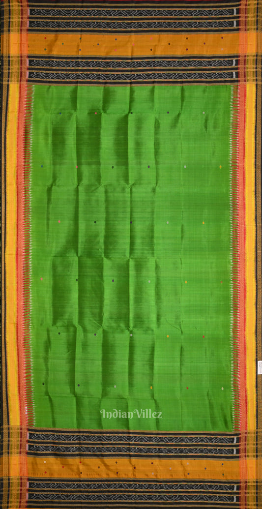 Green Kathiphera Pure Silk Dupatta
