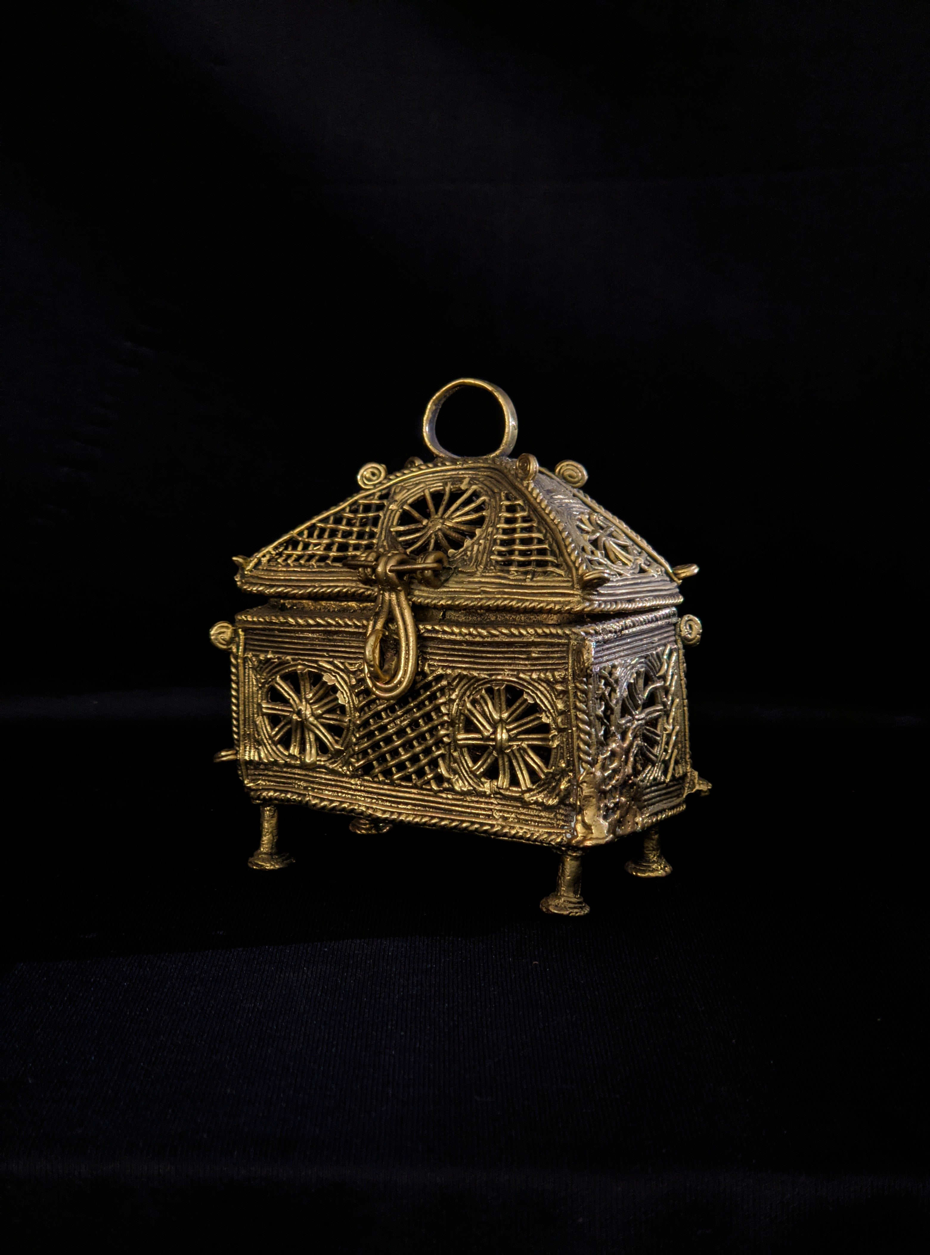 Handmade Dhokra Jewellery Box Rectangular Shaped
