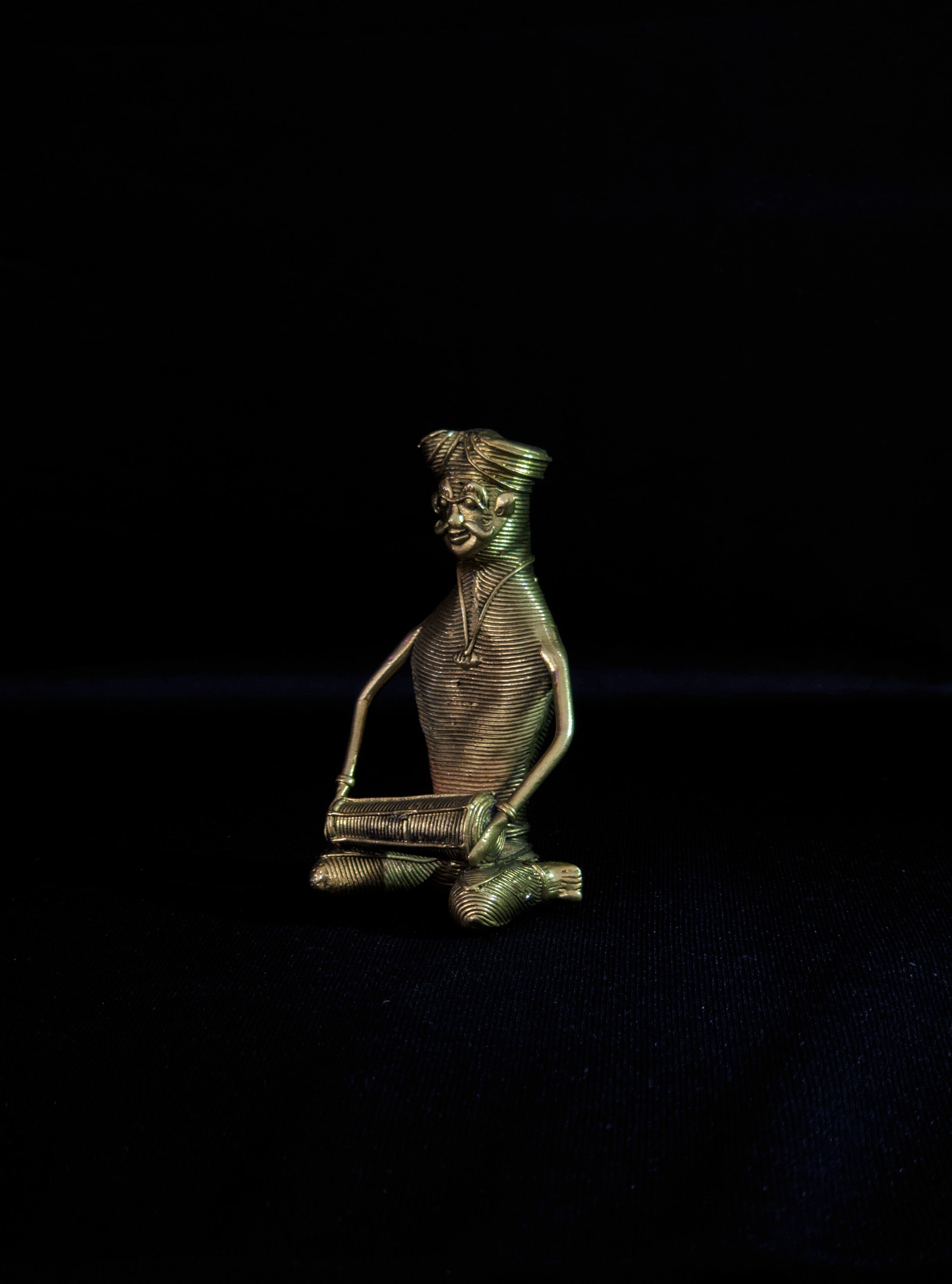 Handmade Dhokra - Musician with Dhol