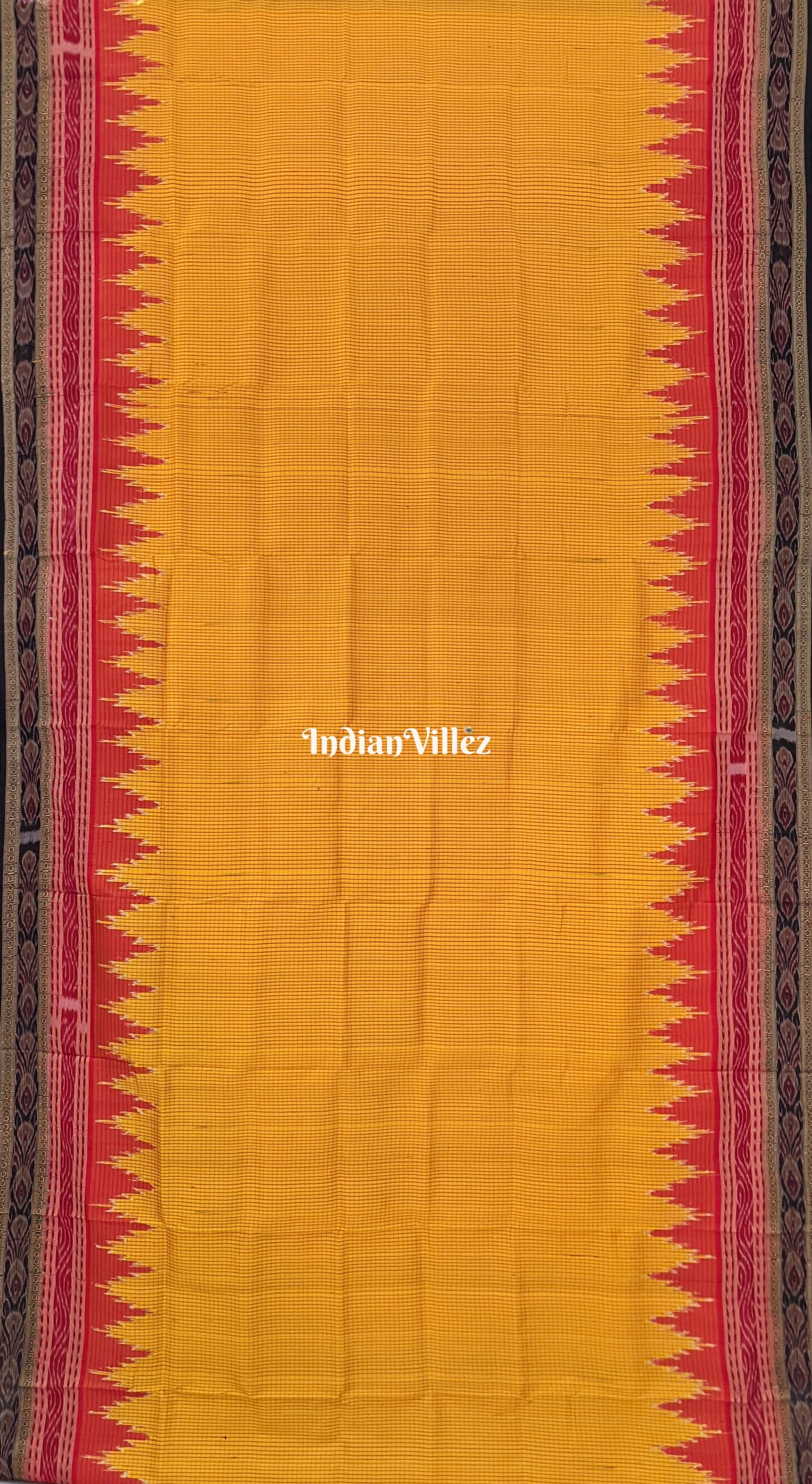 Yellow Odisha Handloom Sachipar Khandua Silk Saree