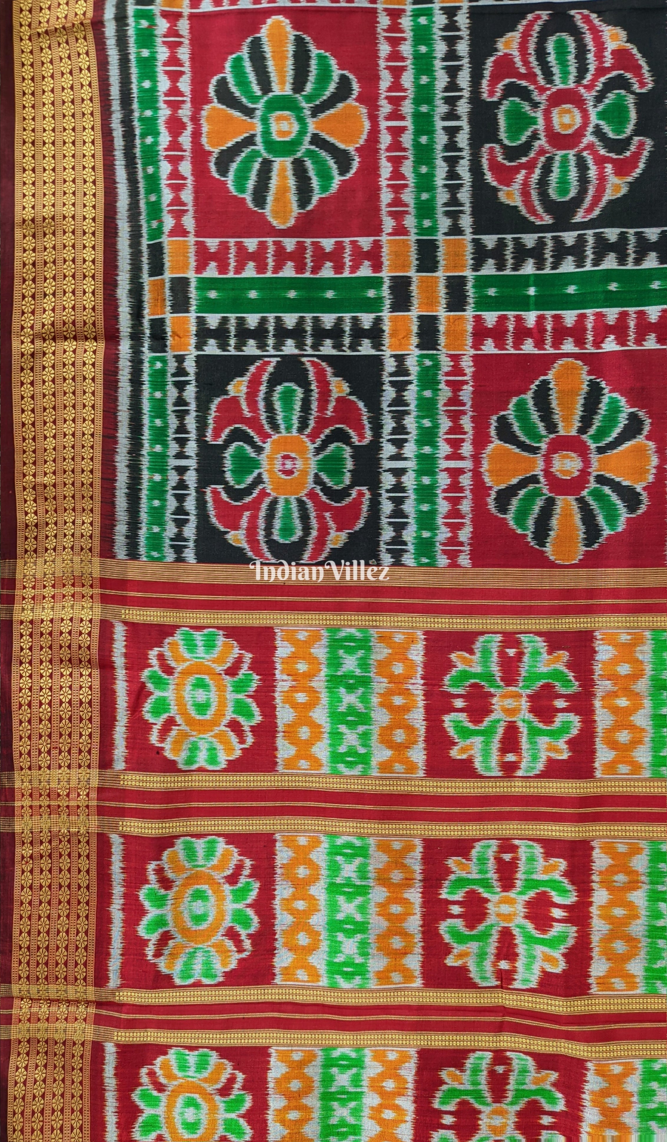 Mixed Color Baghambari Khandua Silk Saree