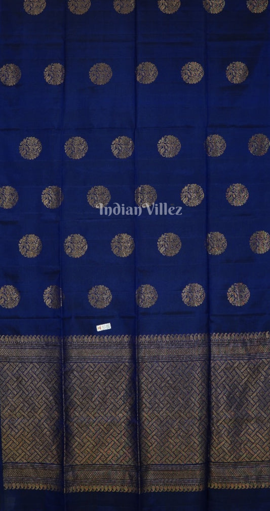 Blue Pure Kanjivaram Silk Saree