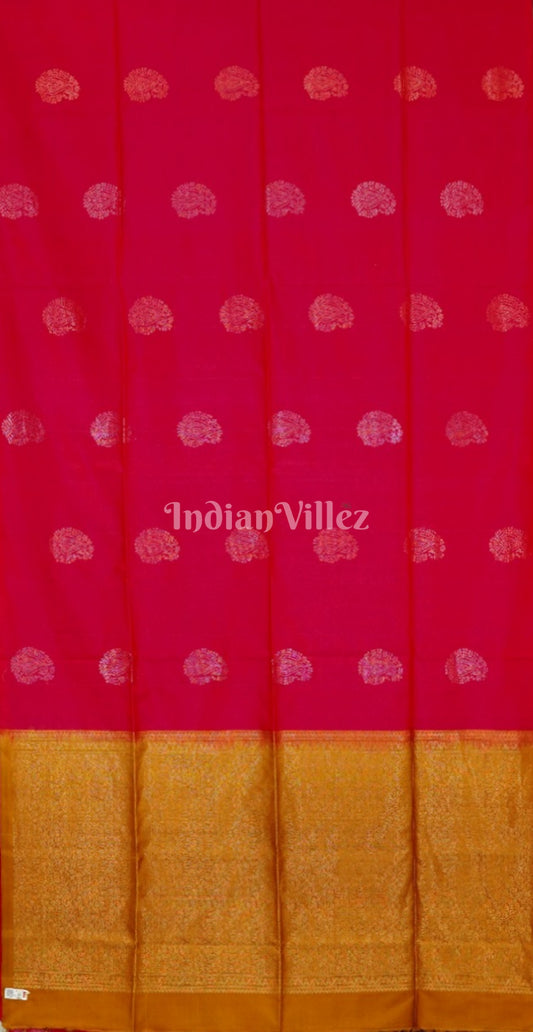 Pink With Golden Pure Kanjivaram Silk Saree 