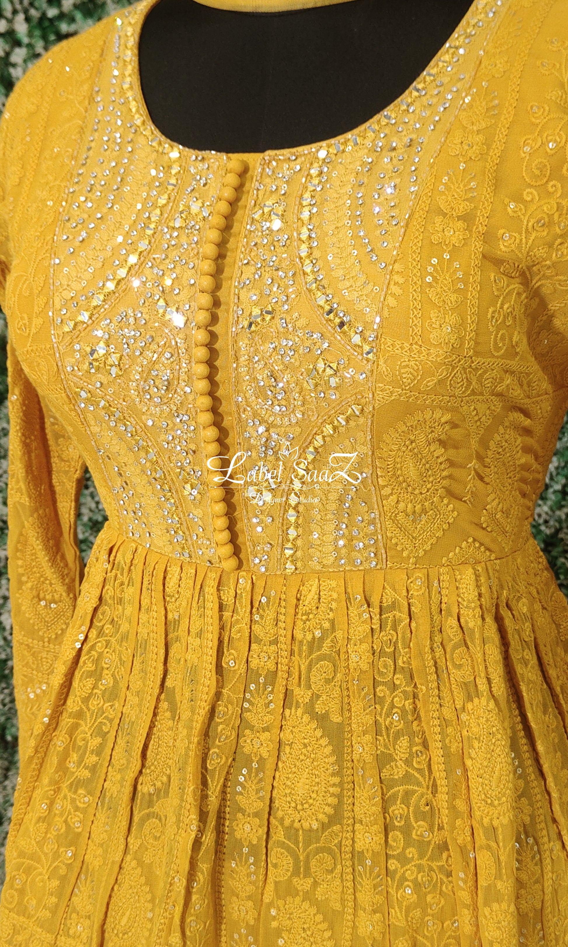 Yellow Embroidered Kurta Set with Sharara and Dupatta